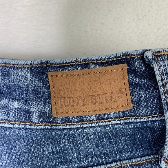 Judy Blue Womens Jeans 5 / 27 Wide Leg High Rise Crop Ankle Medium Wash JB88592 - Picture 5 of 11